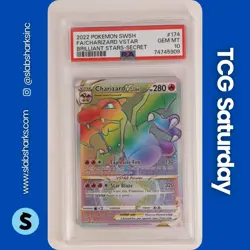 2022 POKEMON SWSH BRILLIANT STARS #174/172 CHARIZARD VSTAR SECRET RARE PSA 10 - Image 1