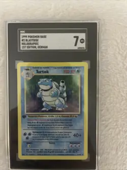 Pokemon German Turtok/Blastoise 1st Edition Base Set 2/102 Holo RARE NM - Image 1