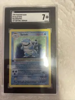 Pokemon German Turtok/Blastoise 1st Edition Base Set 2/102 Holo RARE NM - Image 3