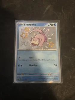 Pokemon TCG Slowpoke 116/091 Sv: Paldean Fates Holo Shiny Rare - Image 1