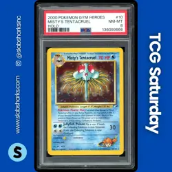 2000 POKEMON GYM HEROES #10/132 MISTY'S TENTACRUEL HOLO RARE PSA 8 - Image 1