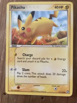 Pokemon TCG Pikachu 57/108 EX Power Keepers NM/LP Condition - Image 1