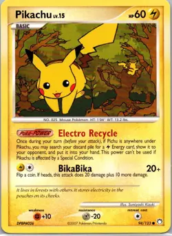 Pokemon TCG Pikachu 94/123 Mysterious Treasures NM - Image 1