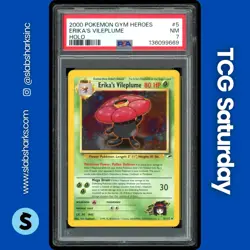 2000 POKEMON GYM HEROES #5/132 ERIKA'S VILEPLUME HOLO RARE PSA 7 - Image 1