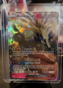 NM+ Pokemon Xerneas GX Ultra Rare S&M Forbidden Light 90/131 H - Image 1