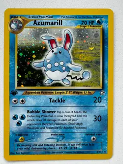 Pokemon TCG: Azumarill 1st Edition - 2/111 Neo Genesis - MINT WITH SWIRL 🌀🌀 - Image 1