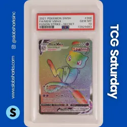 2021 POKEMON SWORD & SHIELD FUSION STRIKE #268/264 MEW VMAX SECRET RARE PSA 10 - Image 1