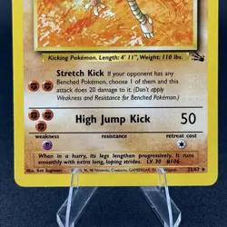 Hitmonlee - 22/62 Fossil - Pokemon TCG - 1999 LP / NM - Image 3