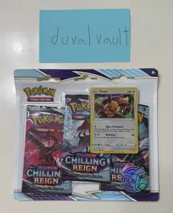 Pokemon TCG Sword & Shield Chilling Reign Eevee Promo 3 Pack Factory Sealed - Image 1