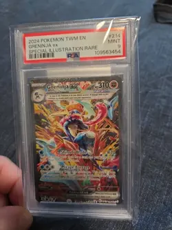 Greninja ex 214/167 Pokemon TWM Twilight Masquerade SIR #214 MINT PSA 9 - Image 1