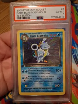 Dark Blastoise-Holo 2000 Pokemon Rocket #3 1st Edition PSA 6 EX-MT - Image 1
