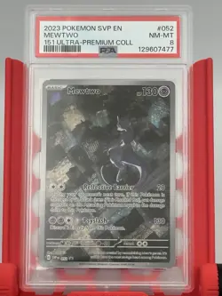 Mewtwo PSA 8 NM-MT 2023 Pokemon 151 Ultra-Premium Collection Promo 052 Holo - Image 1