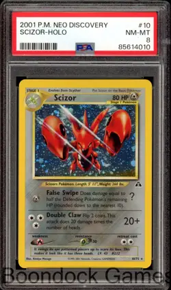 Pokemon PSA 8 Scizor 10 Holo Neo Discovery - Image 1