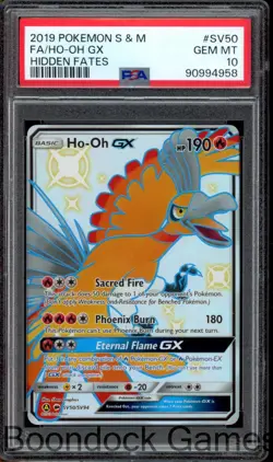 Pokemon PSA 10 Ho-Oh GX SV50 Hidden Fates - Image 1