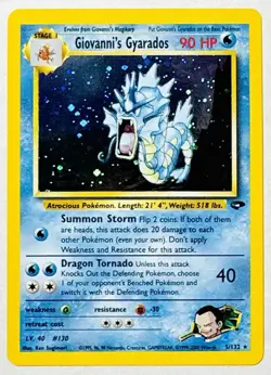 2000 Pokemon Gym Challenge 5/132 Giovanni’s Gyarados Holo Rare NM !! - Image 1