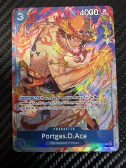 Bandai Portgas.D.Ace (Premium Card Collection Vol.3) P-074 Promo Holo 4000 Power - Image 1
