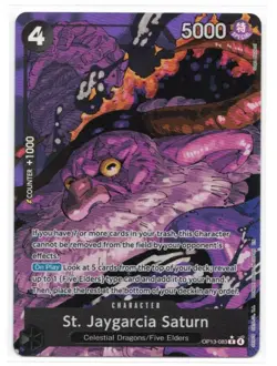 One Piece ~ St. Jaygarcia Saturn OP13-083 (Alt Art) Rare ~ Carrying on His Will - Image 1