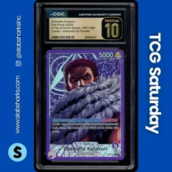 2025 ONE PIECE A FIST OF DIVINE SPEED CHARLOTTE KATAKURI LEADER ALT ART CGC 10 - Image 1
