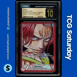 2024 ONE PIECE EMPERORS IN THE NEW WORLD #OP09-001B SHANKS LEADER ALT ART CGC 10 - Image 1