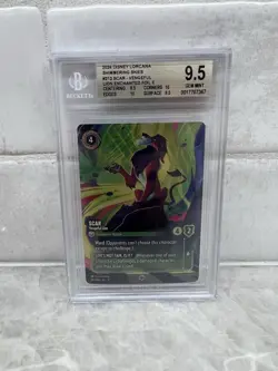 Disney Lorcana EN 5 Scar 212 Vengeful Lion Enchanted BGS 9.5 Shimmering Skies - Image 1