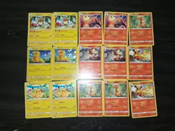Pokemon Card Lot Charizard Pikachu Raichu Charmander Flareon 14x Cards Bundle - Image 1