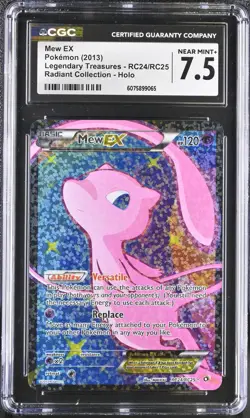 CGC 7.5 Mew EX Legendary Treasures RC24/RC25 Radiant (Collection) Pokemon Card - Image 1