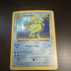 Pokemon Gyarados 100 HP Holo Base Set Rare 6/102 1999 TCG Card - Image 1