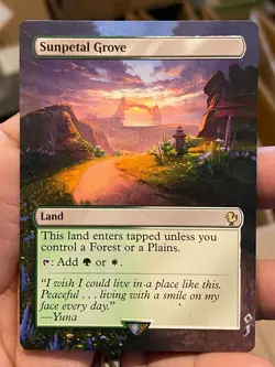 Sunpetal Grove MTG Final Fantasy Commander Hand Painted Full Altered Art Jeckho - Image 2