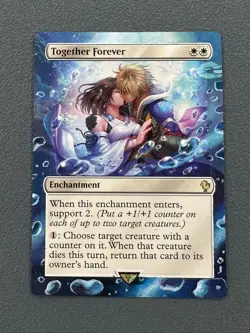 Together Forever 257 MTG Final Fantasy Commander Hand Painted Altered Art Jeckho - Image 1