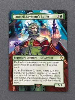 Tromell, Seymour's Butler MTG Final Fantasy Commander Hand Painted Altered Art - Image 1