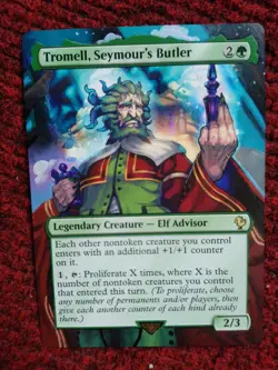 Tromell, Seymour's Butler MTG Final Fantasy Commander Hand Painted Altered Art - Image 2