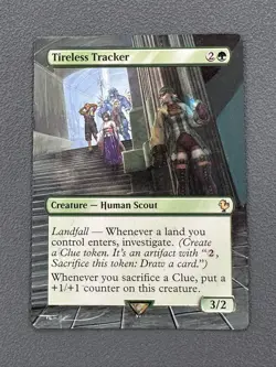 Tireless Tracker MTG Final Fantasy Commander Hand Painted Full Altered Art Tentz - Image 1