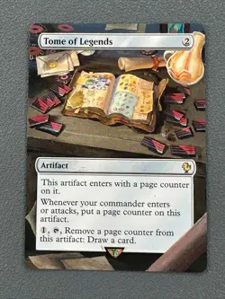 Tome of Legends MTG Final Fantasy Commander Hand Painted Borderless Altered Art - Image 1
