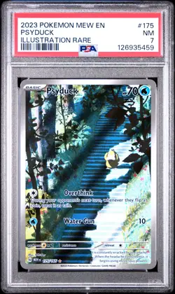 2023 POKEMON MEW EN-151 ILLUSTRATION RARE #175 PSYDUCK PSA 7 - Image 1