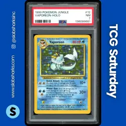 1999 POKEMON JUNGLE #12/64 VAPOREON HOLO RAREPSA 7 - Image 1