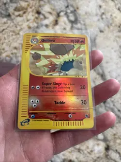 Pokemon TCG Quilava Reverse Holo Card 91/165 Expedition Base Set - HP - Image 1