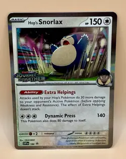 Hop’s Snorlax 184/SV-P – Scarlet & Violet Promo Stamped Holo - NM - 2025 Pokemon - Image 1