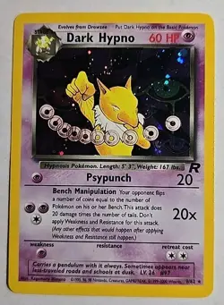 Pokemon Dark Hypno TCG Holo Rare Card 9/82 Unlimited Team Rocket - Image 1