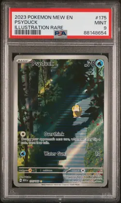2023 Pokemon MEW EN ~ Psyduck 175/165 ~ Illustration Rare ~ PSA 9 - Image 1
