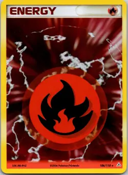 Fire Energy 106/110 Holo NM Pokemon Card TCG - Image 1