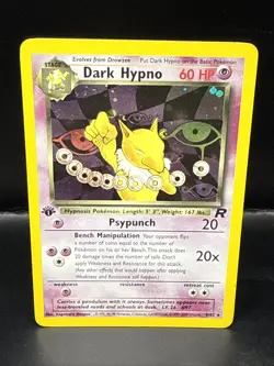 Pokemon Dark Hypno 9/82 1st Edition Team Rocket Holo Rare - Image 2