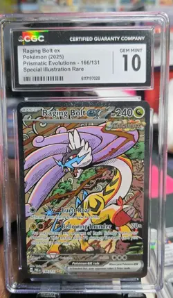 Raging Bolt Ex Prismatic Evolutions 161/131 Pokemon 2025 CGC GEM MINT 10 - Image 1