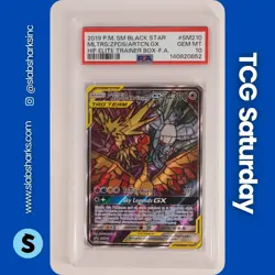 2016 POKEMON SM BLACK STAR PROMO #SM210 MOLTRES ZAPDOS ARTICUNO TAG TEAM PSA 10 - Image 1