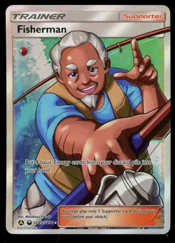 Pokemon Fisherman SV83/SV94 Sun & Moon Hidden Fates Shiny Vault Lightly Played - Image 1