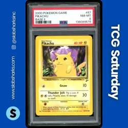 2000 POKEMON BASE SET 2 #87/130 PIKACHU PSA 8 - Image 1