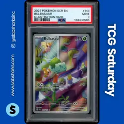 2024 POKEMON STELLAR CROWN #143/142 BULBASAUR ILLUSTRATION RARE PSA 9 - Image 1
