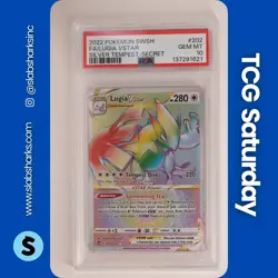 2022 POKEMON SWSH SILVER TEMPEST #202/195 LUGIA VSTAR SECRET RARE PSA 10 - Image 1