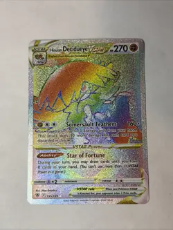 Hisuian Decidueye VSTAR (Secret) 195/189 Swsh10: Astral Radiance Holo Pokemon - Image 1