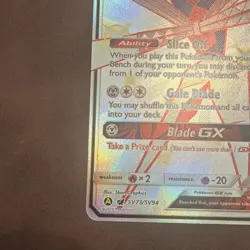 Pokemon TCG Kartana GX SV73/SV94 Hidden Fates Shiny Vault Full Art Holo - Image 3