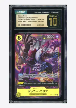 One Piece CGC 10 PRISTINE Gecko Moria SR Alt Art 2025 OP14-104 OP14 Japanese - Image 1